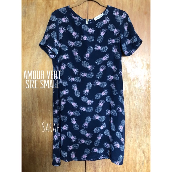 Amour Vert Navy Silk Mini Dress - Picture 3 of 7